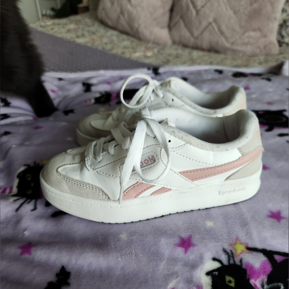 Reebok Kids White and Pink Sneakers - Picture 3 of 6